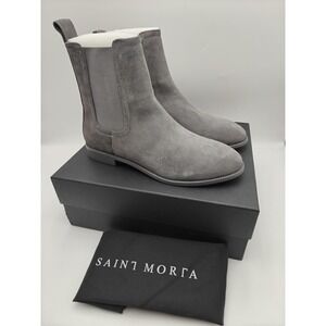 Saint Morta Boots Mens Size 11 Gray Suede Nomad Chelsea Ankle Dress Casual